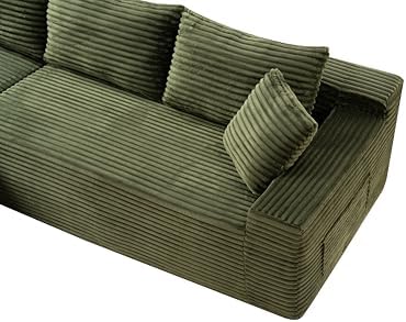 95" L-Shaped Cloud Sectional Couch, Left Facing Modular Compressed Boneless - Image 6