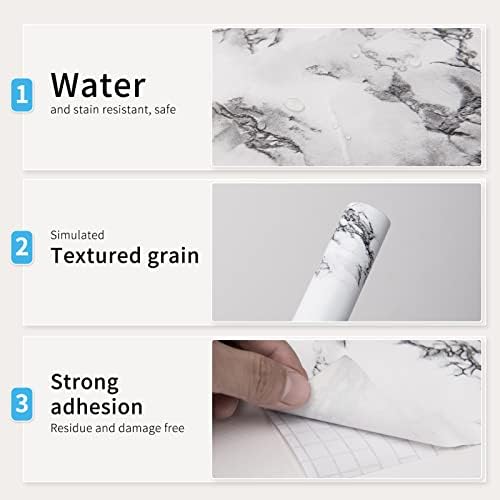 Art3d 17.3" x 120" Wall Panel Marble - Image 2