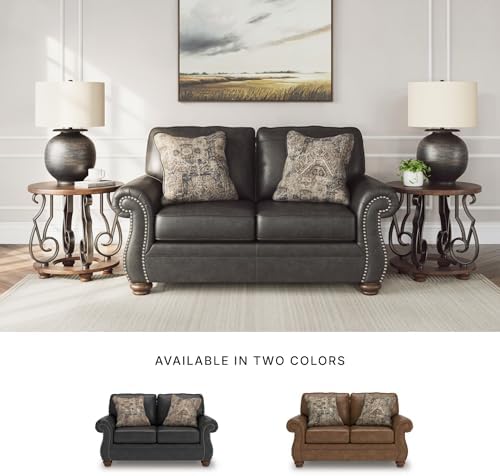 Signature Design by Ashley Faux Leather Loveseat Sofa Couch - Image 7
