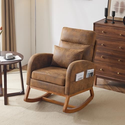VINGLI Rustic Microfiber Nursing Rocking Chair by VINGLI