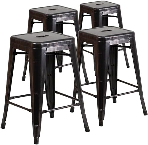 Flash Furniture 24 in Metal Counter Stool by FlashFurniture