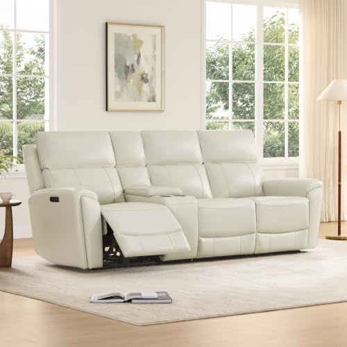 CHITA Genuine Leather Power Reclining Sofa, Recliner by Unknown