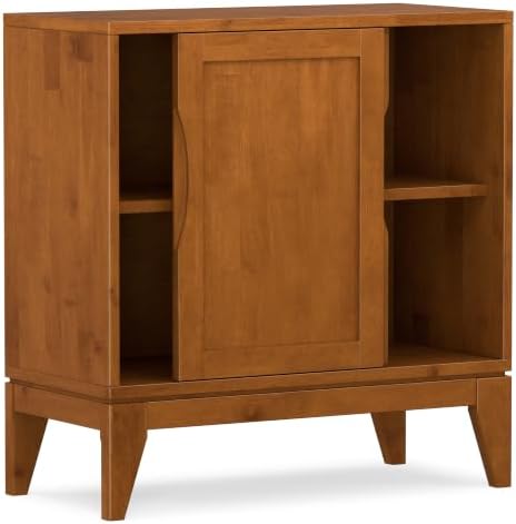 SIMPLIHOME Harper 30" Solid Wood Cabinet in Teak Brown - Image 5