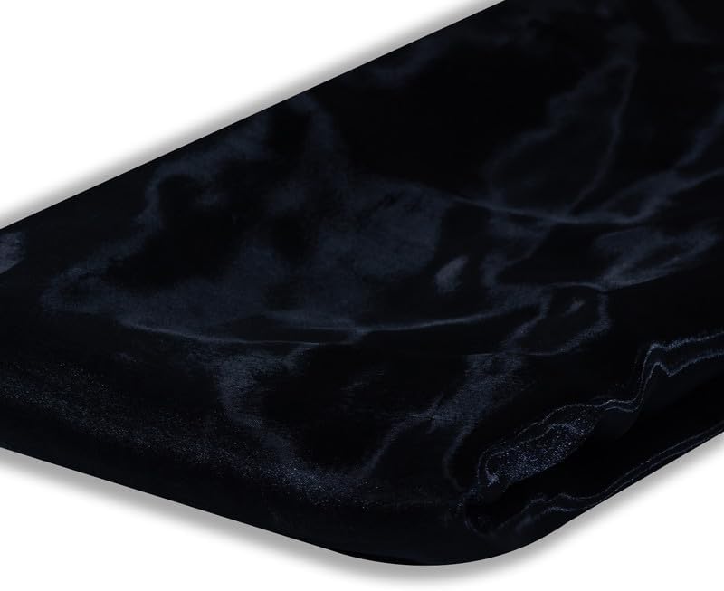 Fynite Black Organza Fabric by The Yard | 10 Yard Long | 44" Wide | Bridal Soft Sheer Organza Tulle for DIY Wedding Dress Fashion Craft Decorations