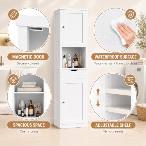 Walsunny Tall Bathroom Storage Cabinet - Image 4