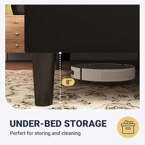 Allewie King Size Platform Velvet Bed Frame - Image 6