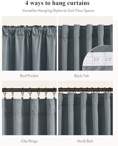 StangH Stone Blue Velvet Drapes Back Tab - Image 2