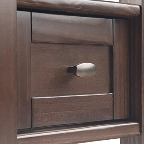 SIMPLIHOME Warm Shaker 14" Side Tables in Brunette Brown - Image 7