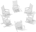 KINGYES Oversized Outdoor Rocking Chair Set of 6, HDPE Patio Rockers by KINGYES