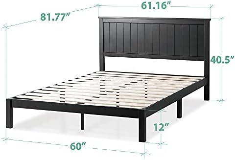 Zinus Santiago Wood Platform Bed Frame, Wood Slat Support, No Box Spring Needed - Image 3
