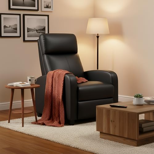 FDW | Recliner Chair | Without Massage Function | Black, PU Leather - Image 2