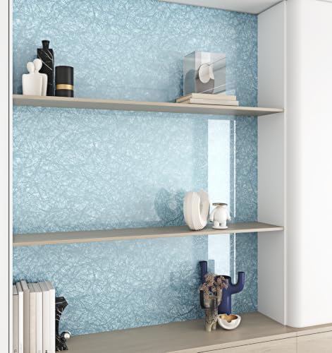 Wallercity Modern Shiny Marble Blue Lines Contacta Paper Granite Wallpapers - Image 4