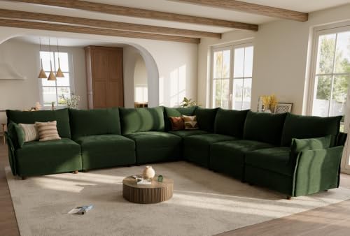 ABCASA 135.5" Oversized Modular Sectional Sofa, L Shaped Convertible Couch - Image 4