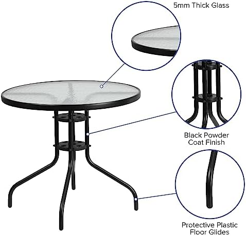 Flash Furniture 31.5 in Metal Round Table - Image 4