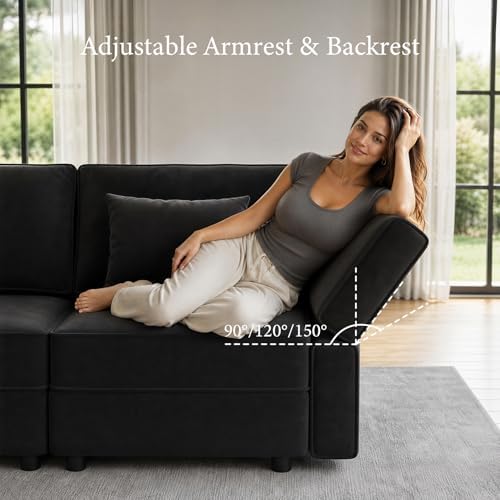 Vesgantti 118" 8 Seats Modular Sectional Sleeper Sofa - Image 4