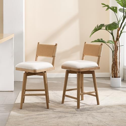 26" Swivel Counter Height Bar Stools Set of 2 - Image 3