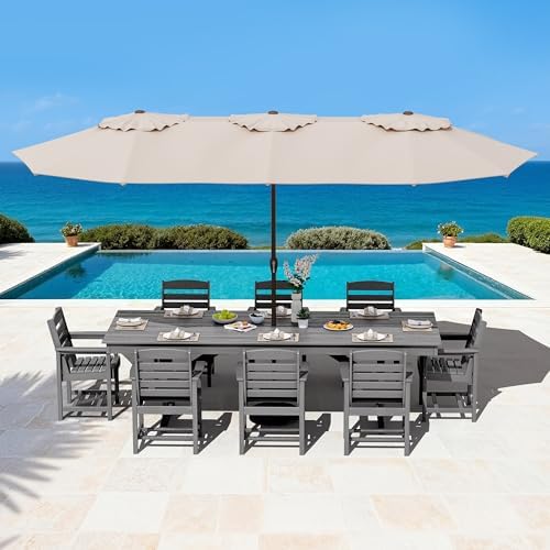 SERWALL Outdoor HDPE Dining Chairs Set of 4 - Image 2