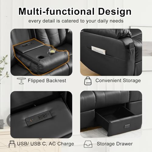 110" Reclining Sofa 4 Seater Recliner Couch - Image 6