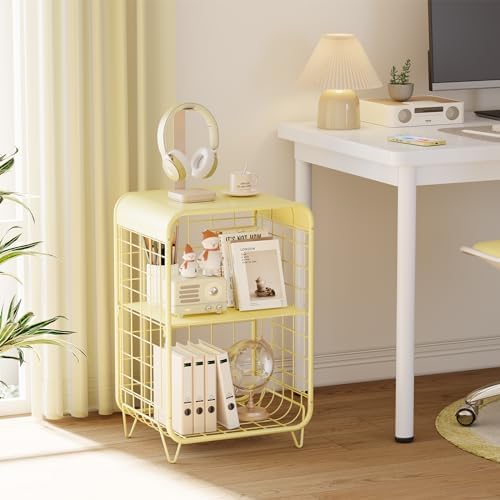 APEXCHASER Cute Nightstand, 3-Tier Metal Side Table - Image 6