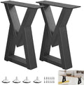 16 Inch Metal Bench Coffee Table & Desk Legs by Unknown