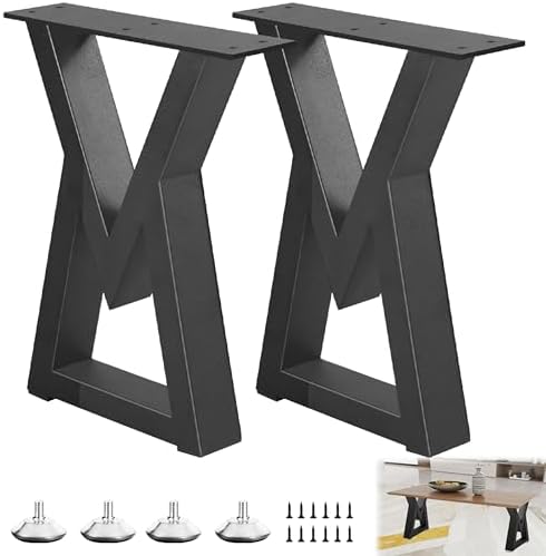 16 Inch Metal Bench Coffee Table & Desk Legs by Unknown
