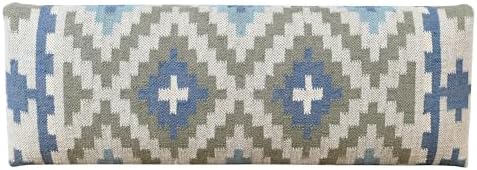 LR Home Green/Blue Handmade Upholstered Bench - Image 6