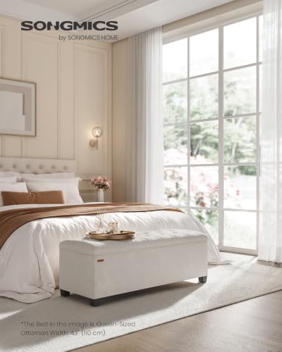 SONGMICS Storage Ottoman Bench, Foot Rest - Image 2