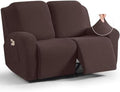 TAOCOCO Stretch Loveseat Recliner Covers 6 Piece, Dark Coffee by TAOCOCO