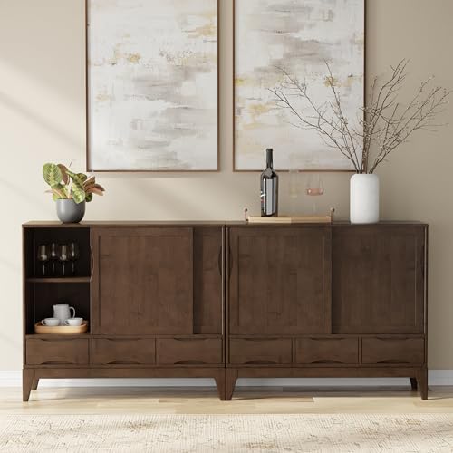 SIMPLIHOME Harper 48" Wide Storage Cabinet in Walnut Brown - Image 2