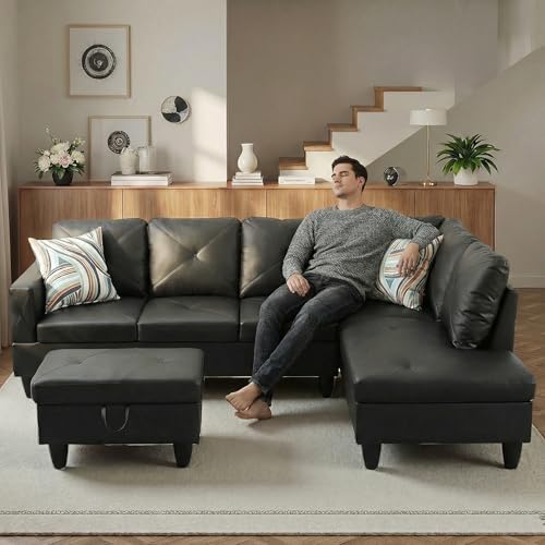 Leather L-Shaped Couch Set - Image 7