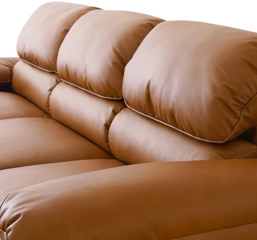 95" 3‑Seater PU Leather Modular Sectional Sofa, Mid‑Century - Image 6