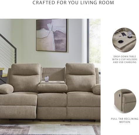 Signature Design by Ashley Reclining Sofa Couch - Image 5