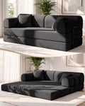 78.8" Convertible Sofa Bed, High Back Boneless Couch by NNQComfyHome