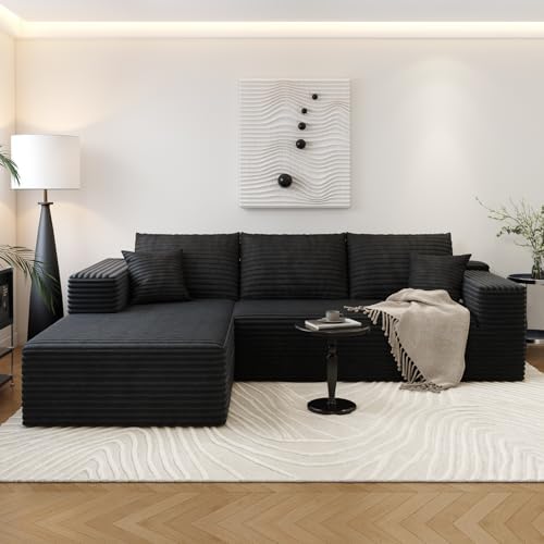 Settab 95" Boneless Couch Modular Sectional Sofa L-Shape Lounge Cloud Couch - Image 3