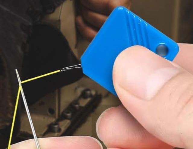 Automatic Needle Threaders for Hand Sewing, 2025 Upgrade Embroidery Floss, Sewing Machine Needle Threader, Sewing Supplies Tool, Fits All Needle Sizes (1, Light Blue)