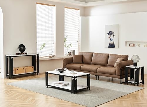 2 Pieces Living Room Table Set, Modern Coffee Table, Console Table - Image 2