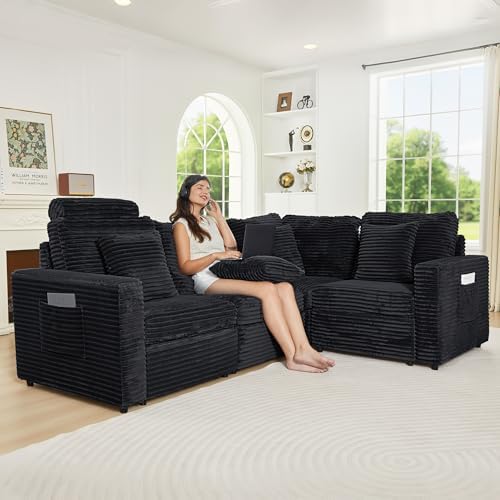 RARZOE Modular Sectional Couch Armless Seats Module, Modular Sofa 2 Armless - Image 6