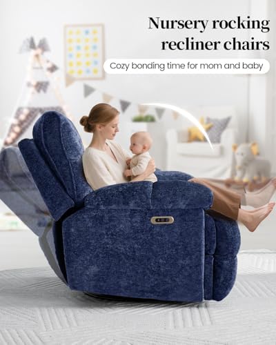 Oversized Power Swivel Rocker Recliner Chair - Image 3