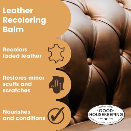 Furniture Clinic Leather Recoloring Balm, Tan Leather Dye - Image 2