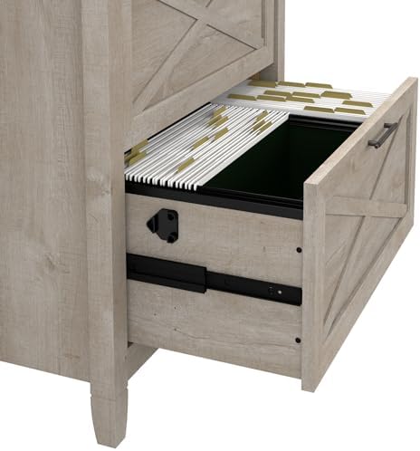 Bush Home Key West 2 Drawer Lateral File Cabinet in Washed Gray, Document - Image 4