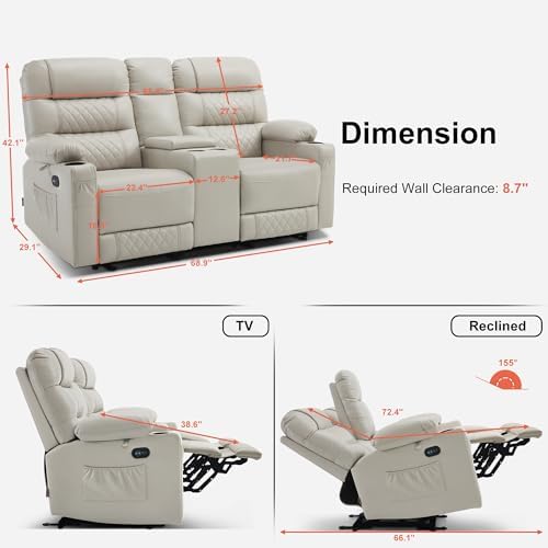 MCombo 59 in Reclining Loveseat Recliner - Image 2