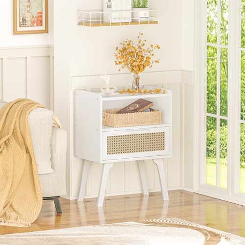 Lerliuo Rattan Nightstand, Bedside Table - Image 6