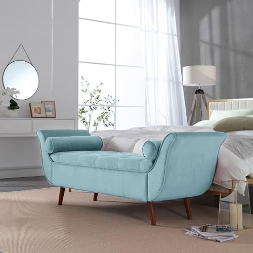 Velvet Storage Bench for Bedroom End of Bed - Image 6