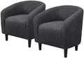 Topeakmart Sherpa Accent Chairs Set of 2 by Topeakmart