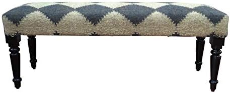 LR Home Tan/Black Upholstered Bench by LRHomeDecor