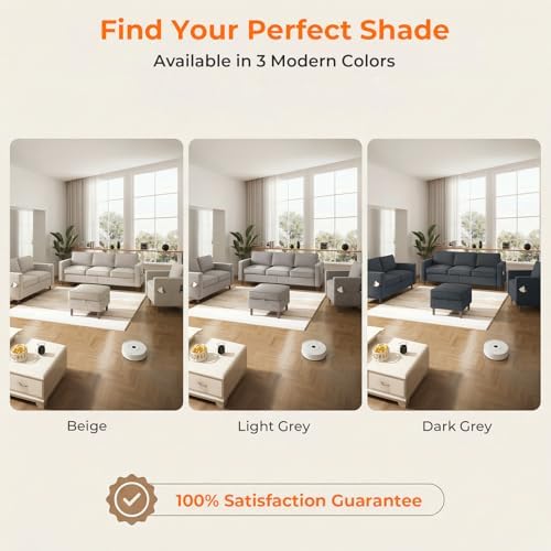 ijuicy 3PCS Sectional Sofa Set, Modern 6 Seater Couch Set - Image 6