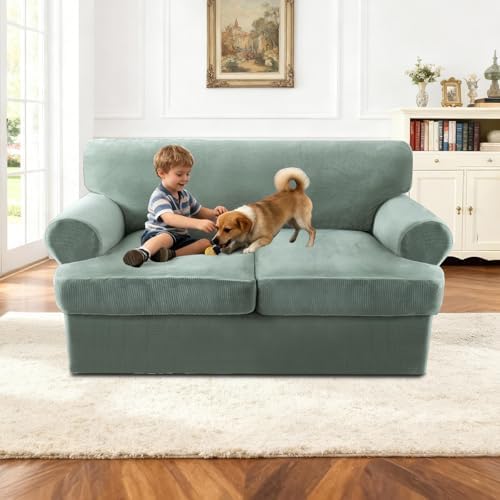 Sofa Cover 3 Piece T Cushion Loveseat Covers - Image 3