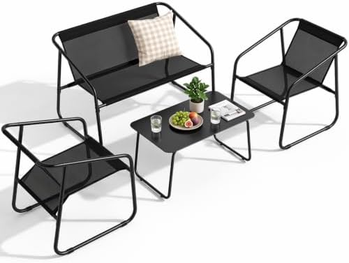 DUMOS 4 Piece Patio Furniture Set, by DumosLifestyle