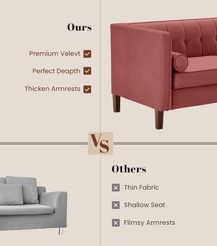 78" Velvet Sofa, 2-Seater Couch - Image 4