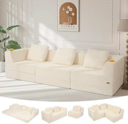 COMAX Futon Sofa Bed, Convertible Sofa Bed, Folding Boneless Couches by COMAX